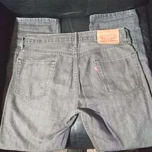 "LEVI'S" 513 Men's Gray Denim Slim Straight Fit Jeans